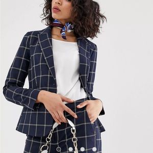 Vero Moda grid check blazer